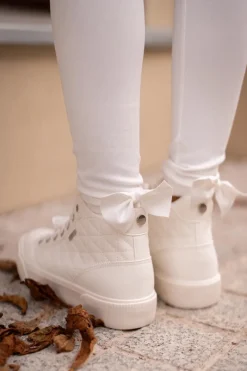 Hot Big Star Shoes Ocieplane Trampki Damskie Z Przeszyciami Big Star OO274A479 Białe Biały