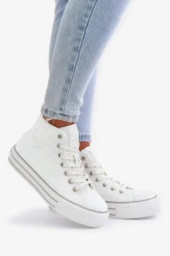 Hot Big Star Shoes Ocieplane Trampki Damskie Na Platformie OO274A473 Białe Biały