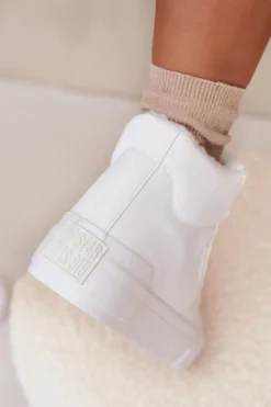 Best Ocieplane Trampki Damskie Na Platformie Big Star OO274794 Białe Damskie Trampki Ocieplane|Trampki Damskie Big Star