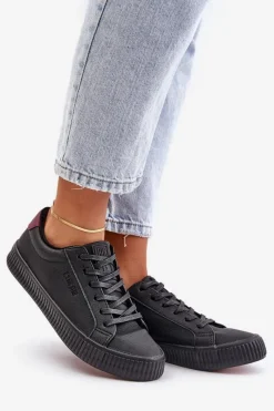 Sale Ocieplane Trampki Damskie Big Star OO274A462 Czarne Damskie Trampki Damskie Big Star|Trampki Damskie Niskie