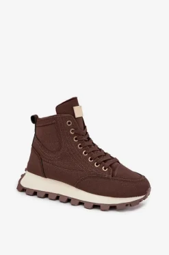 Clearance Ocieplane Trapery Damskie Na Platformie Brązowe Marivira Damskie Botki Ocieplane|Damskie Trapery