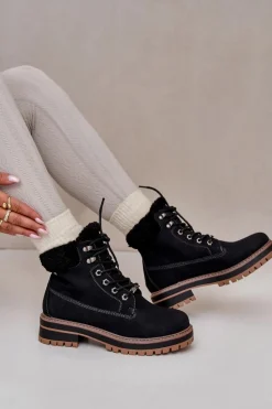 Botki Ocieplane|Damskie Trapery></noscript>Big Star Shoes Ocieplane Trapery Damskie Big Star OO274A287 Czarne Czarny