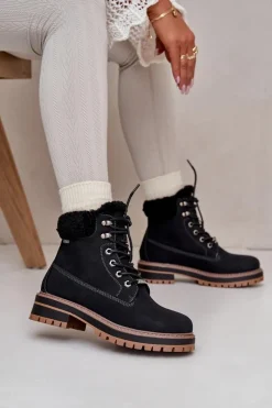 Botki Ocieplane|Damskie Trapery></noscript>Big Star Shoes Ocieplane Trapery Damskie Big Star OO274A287 Czarne Czarny