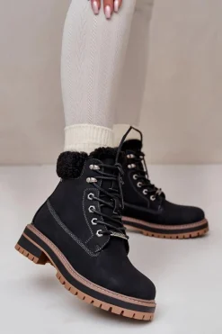 Botki Ocieplane|Damskie Trapery></noscript>Big Star Shoes Ocieplane Trapery Damskie Big Star OO274A287 Czarne Czarny