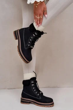 Botki Ocieplane|Damskie Trapery></noscript>Big Star Shoes Ocieplane Trapery Damskie Big Star OO274A287 Czarne Czarny