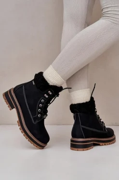 Botki Ocieplane|Damskie Trapery></noscript>Big Star Shoes Ocieplane Trapery Damskie Big Star OO274A287 Czarne Czarny