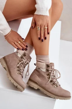 Trekkingowe Damskie|Botki Ocieplane><noscript><img width=