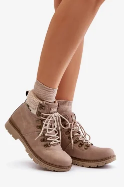 Trekkingowe Damskie|Botki Ocieplane><noscript><img width=