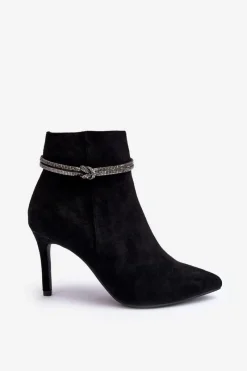 Czarne Botki|Botki Na Obcasie><noscript><img width=