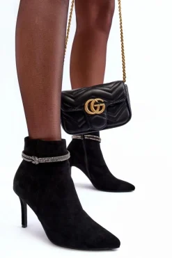 Czarne Botki|Botki Na Obcasie><noscript><img width=