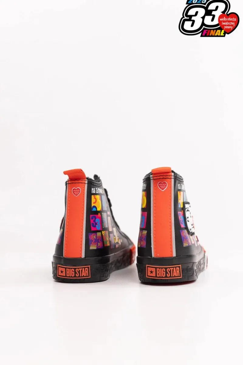 Trampki Ocieplane|Trampki Damskie Big Star>Big Star Shoes Oficjalne trampki damskie BIG STAR x WOŚP RR274A651 Czarny