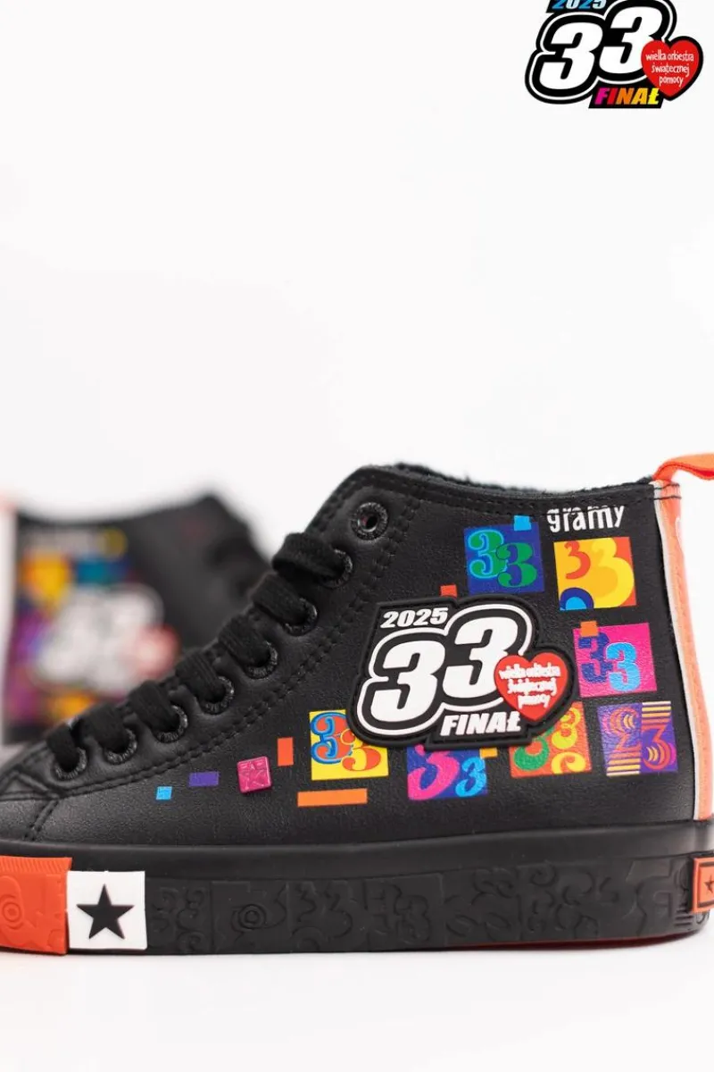 Trampki Ocieplane|Trampki Damskie Big Star>Big Star Shoes Oficjalne trampki damskie BIG STAR x WOŚP RR274A651 Czarny