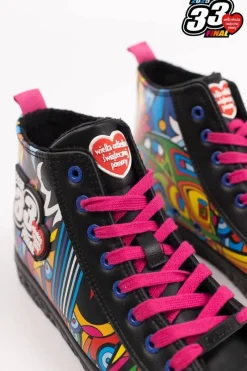 Trampki Męskie Big Star|Trampki Wysokie>Big Star Shoes Oficjalne Trampki Męskie BIG STAR x WOŚP RR174653 Czarny