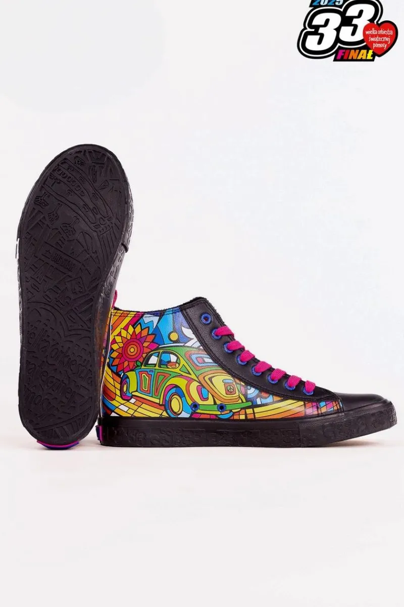 Trampki Męskie Big Star|Trampki Wysokie>Big Star Shoes Oficjalne Trampki Męskie BIG STAR x WOŚP RR174653 Czarny