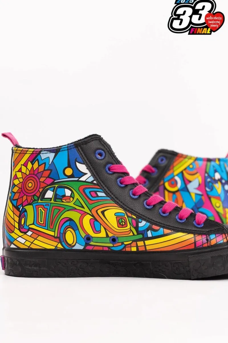 Trampki Męskie Big Star|Trampki Wysokie>Big Star Shoes Oficjalne Trampki Męskie BIG STAR x WOŚP RR174653 Czarny