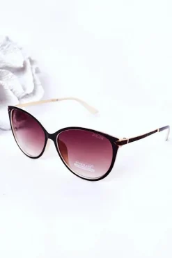 Clearance Okulary Przeciwsłoneczne Brązowo-Beżowe Ombre Okulary