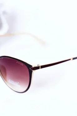 Clearance Okulary Przeciwsłoneczne Brązowo-Beżowe Ombre Okulary