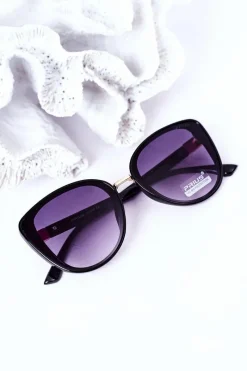 Sale PRIUS Okulary Przeciwsłoneczne Butterfly Czarne Z Grafitowym Ombre