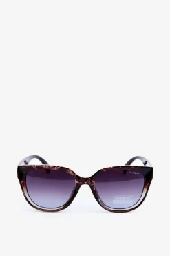 Best Okulary Przeciwsłoneczne Damskie Ze Złotymi Detalami UV400 Czarno-Różowe Okulary