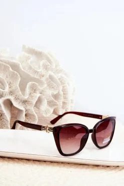 Best Boto Okulary Przeciwsłoneczne Damskie UV400 Ciemnobrązowe