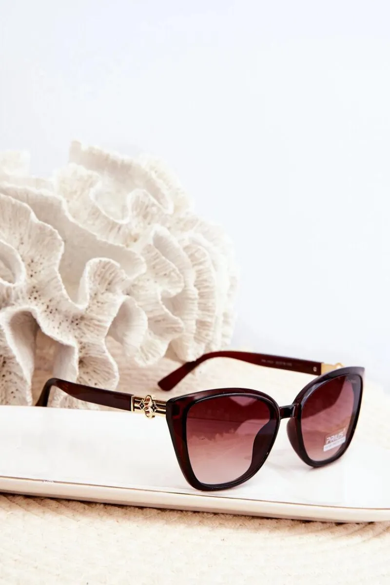 Best Boto Okulary Przeciwsłoneczne Damskie UV400 Ciemnobrązowe