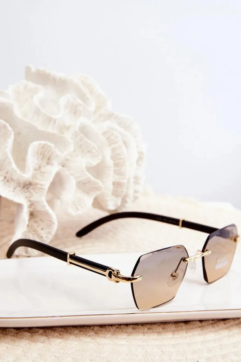 Clearance PRIUS Okulary Przeciwsłoneczne Damskie UV400 Czarno-Złote