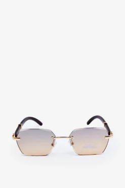 Clearance PRIUS Okulary Przeciwsłoneczne Damskie UV400 Czarno-Złote