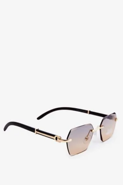 Clearance PRIUS Okulary Przeciwsłoneczne Damskie UV400 Czarno-Złote
