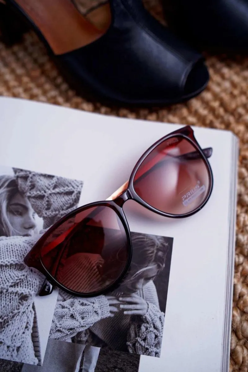 Hot Okulary Przeciwsłoneczne PR-V33 Brązowe Okulary