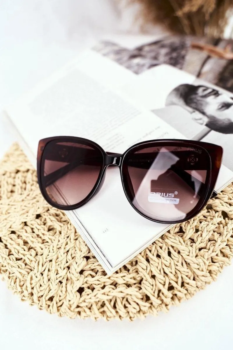 Hot Okulary Przeciwsłoneczne PR-V15 Brązowe Brązowy Gradient Okulary