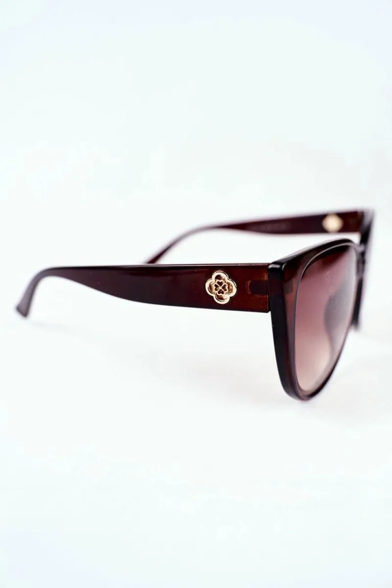 Hot Okulary Przeciwsłoneczne PR-V15 Brązowe Brązowy Gradient Okulary