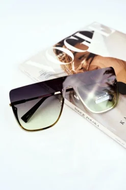 Discount PRIUS Okulary Przeciwsłoneczne PRE-37 Zielone Gradient Złoto