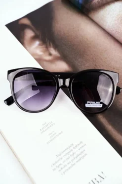 PRIUS Okulary Przeciwsłoneczne PR-V74 Czarne Zielony Gradient