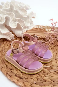 ZAXY Pachnące Dziecięce Sandałki Na Rzep NN385020 Fioletowe Fioletowy