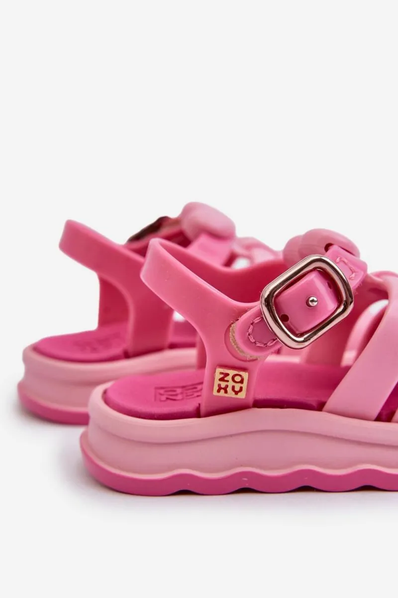 Outlet Pachnące Dziecięce Sandałki Na Rzep NN385018 Różowe Dzieci Dziewczęce