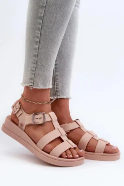 Hot ZAXY Pachnące Gładkie Sandały Damskie NN285006 Jasnoróżowe