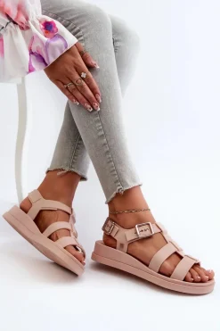 Hot ZAXY Pachnące Gładkie Sandały Damskie NN285006 Jasnoróżowe