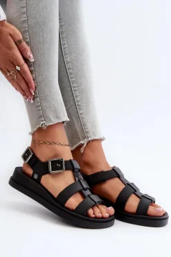 Sandały Gumowe|Sandały Płaskie></noscript>ZAXY Pachnące Gładkie Sandały Damskie NN285007 Czarne Czarny