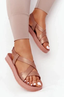 Sale Pachnące Gumowe Sandaly Eco Friendly HH285167 Nude Damskie Sandały Gumowe|Sandały Płaskie