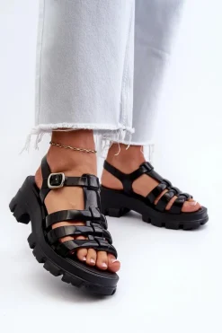 Sandały Gumowe|Sandały Na Obcasie>ZAXY Pachnące Sandały Damskie NN285039 Czarne Czarny