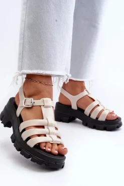 Hot ZAXY Pachnące Sandały Damskie NN285040 Jasnobeżowe Beżowy