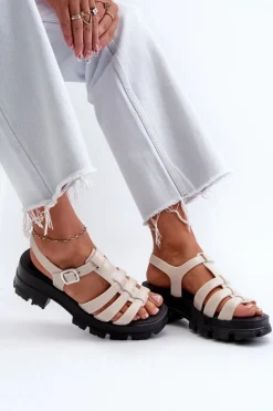 Hot ZAXY Pachnące Sandały Damskie NN285040 Jasnobeżowe Beżowy