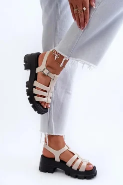 Hot ZAXY Pachnące Sandały Damskie NN285040 Jasnobeżowe Beżowy