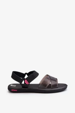Clearance ZAXY Pachnące Sandały Na Płaskiej Podeszwie JJ285011 Czarne