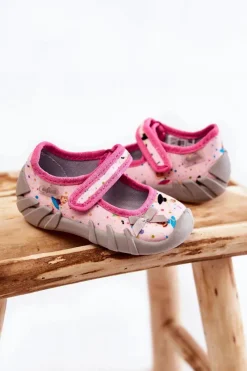 Dziewczęce|Balerinki Dziecięce></noscript>BEFADO Papcie Baleriny Baletnica 109P248 Różowe