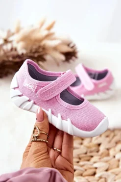 Hot BEFADO Papcie Baleriny Błyszczące 109P223 Różowe