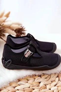 Outlet Papcie Baleriny Błyszczące 115X006 Czarne Dzieci Dziewczęce|Back To School
