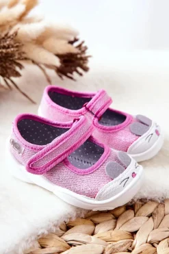 Dziewczęce|Balerinki Dziecięce>BEFADO Papcie Baleriny Królik 209P034 Różowe