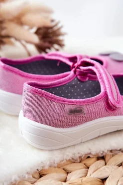 Papcie Baleriny Królik 208X045 Różowe Dzieci Dziewczęce|Balerinki Dziecięce