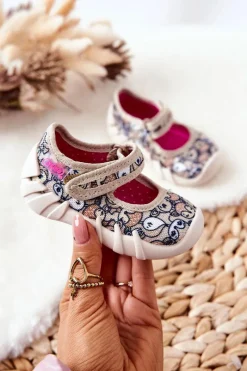 Dziewczęce|Balerinki Dziecięce>BEFADO Papcie Baleriny Sarenki 109P240 Beżowe